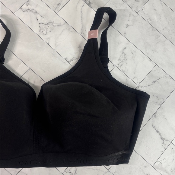 NWT Cacique Lane Bryant Womans T-Shirt Bra Black Lightly Lined NO WIRE 42G - Picture 3 of 11